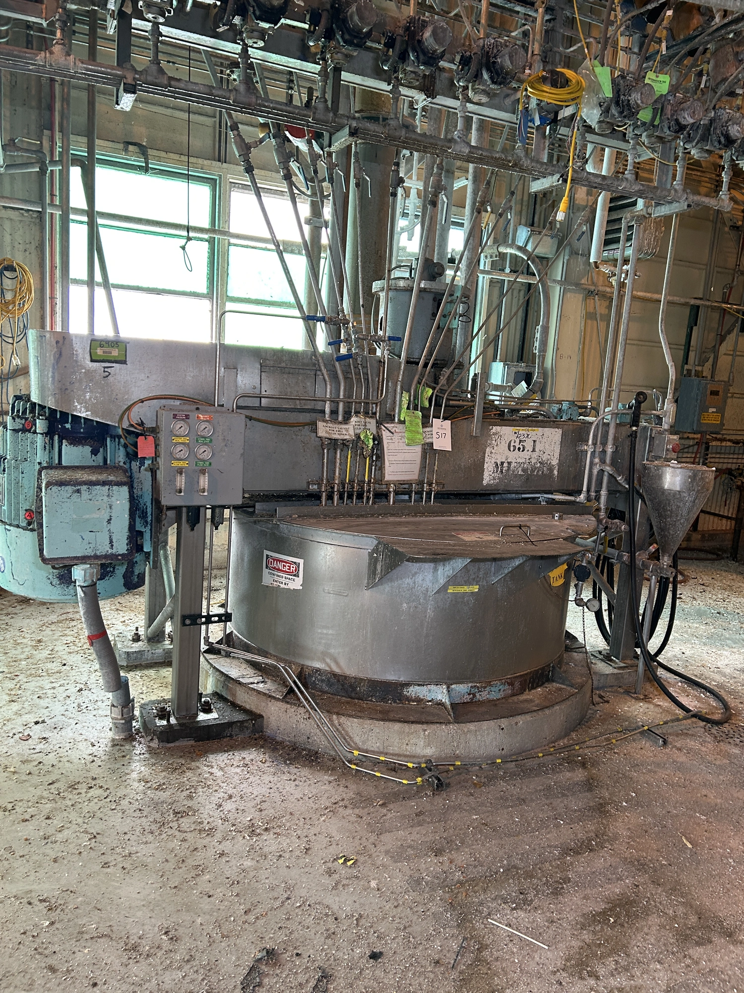 125 HP Gaulin High Speed Stainless Steel Dispersion Mixer, 1450 Gal. Mixing Tank