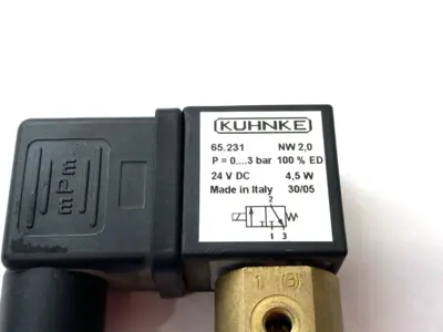 Used Kuhnke Solenoid Valve NW 2,0 24V DC 4,5W Solenoid Valves Michigan US | Maverick Industrial Sales #1398159