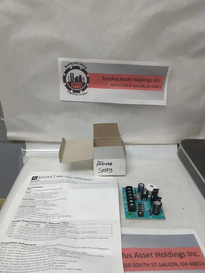 New | in-Stock ALTRONIX SMP3 Miscellaneous Equipment (Electrical & Power) | Surplus Asset Holdings #1198684