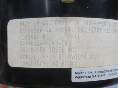 Used CROMPTON _UNKNOWN_ Meters - Misc Texas US | OCO Industrial #1690076