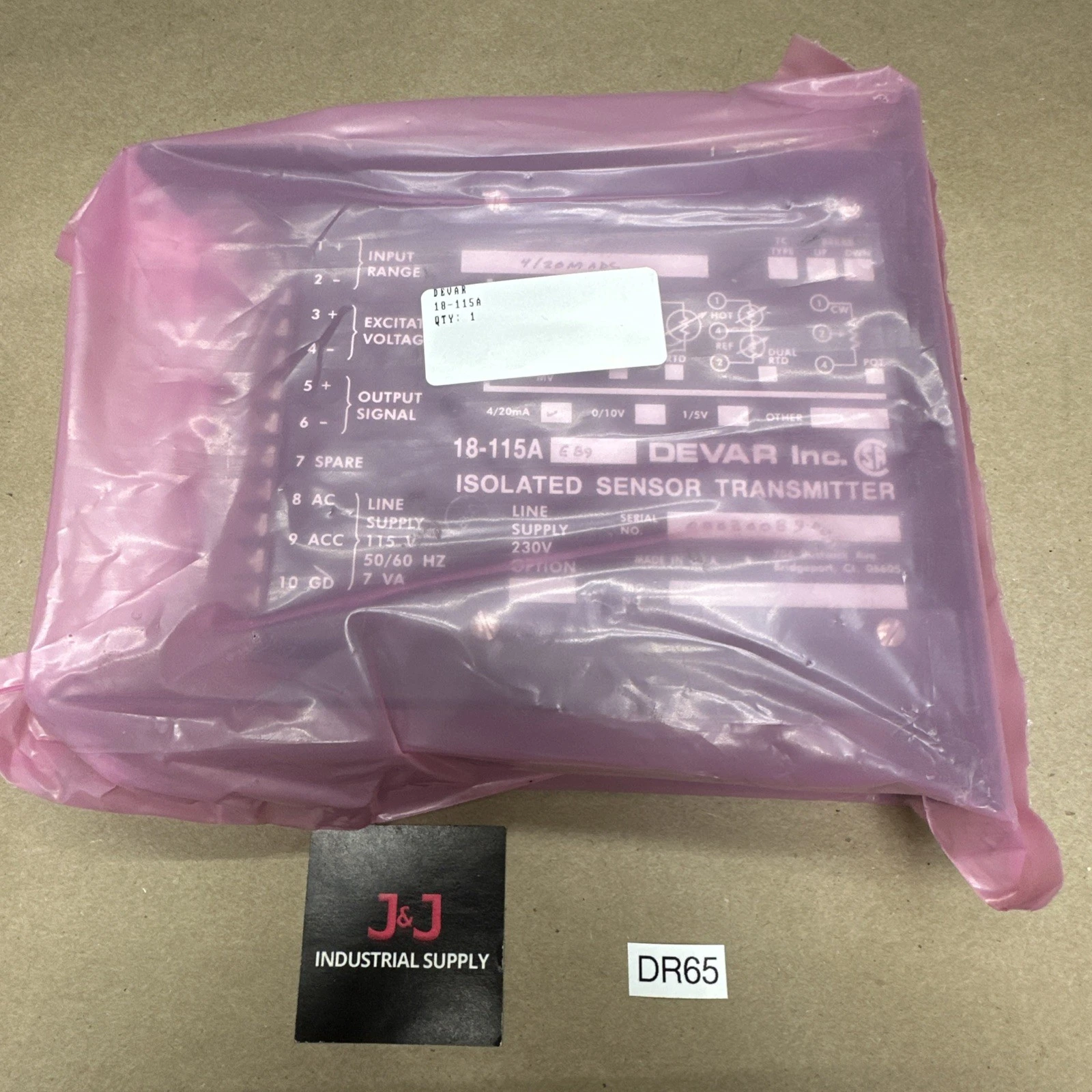 NEW Devar Inc 18-115A E89