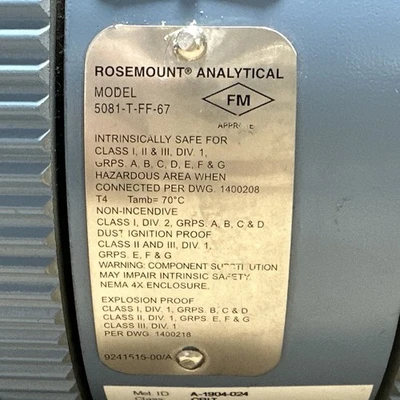 USED Rosemount 5081-T-FF-67