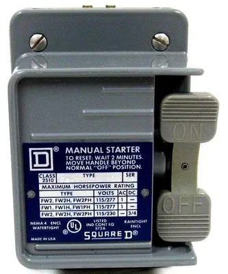 NEW SQUARE D 2510-FW-1 FHP MANUAL STARTER 2510FW1