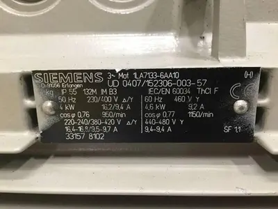 USED SIEMENS 1LA7133-6AA10