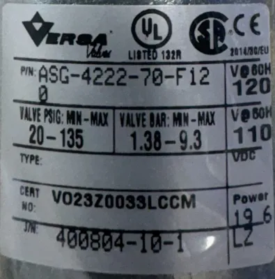 VERSA ASG-4222-70-F120 Electrical/PLC/Automation | ESS Industrial Equipment Sales (9)