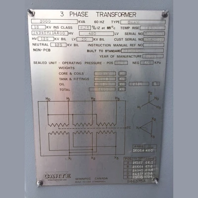 3000 KVA Carte International Transformer
