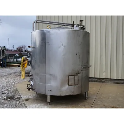 Used 6,500L (1,717 gal) Stainless Insulated Jacketed Liquid Storage Vessel Tank