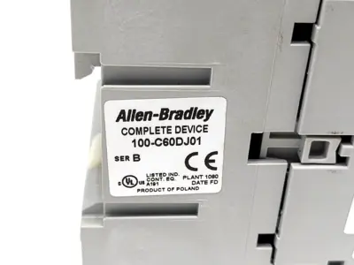 100-C60DJ01 | Allen Bradley  Ser B 60A IEC Contactor 24VDC Integrated Diode 1NC 0NO - New – Open Box