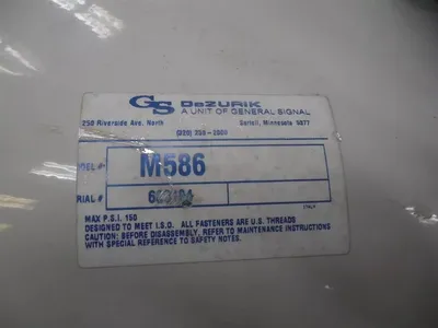 DeZurik Model M586 Pneumatic Valve Actuator Used