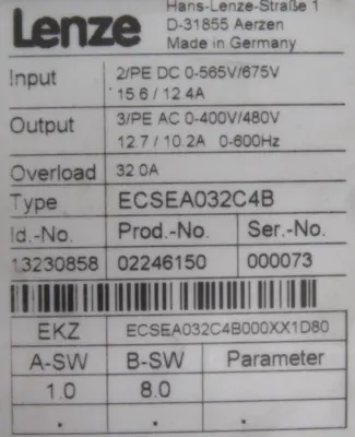 NEW LENZE ECSEA032C4B SERVO DRIVE