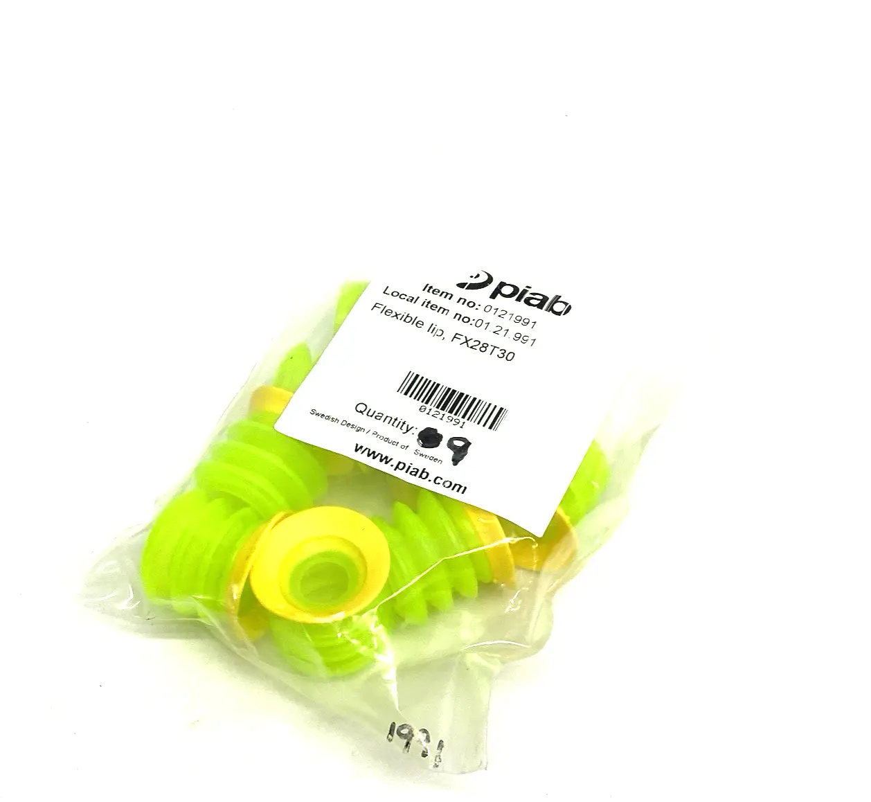 USED PIAB PIGRIP® FLEXIBLE LIP VACUUM BELLOWS CUP FX28T30