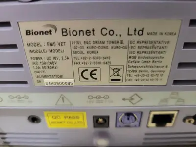 Bionet BM5 Vet (600199) See Description