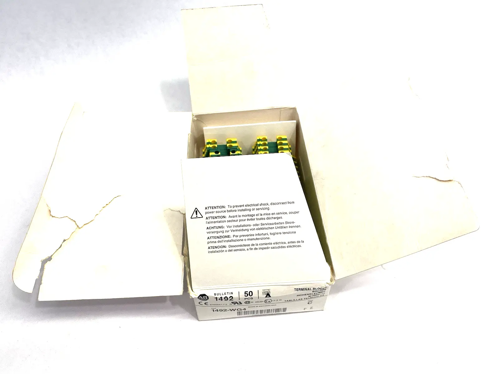 USED ALLEN-BRADLEY SER. C GROUND IEC TERMINAL BLOCK