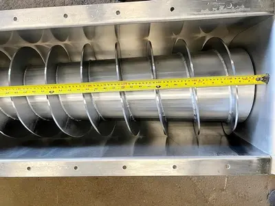Used Screw Conveyor, 14'' Diameter X 204'' Long, Tapered Screw