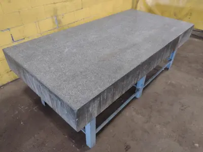 8' X 4' X 10" CHALLENGE PRECISION LAYOUT INSPECTION GRANITE TABLE: STOCK #23788