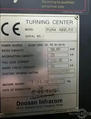 USED 2011 DOOSAN PUMA 400LMB