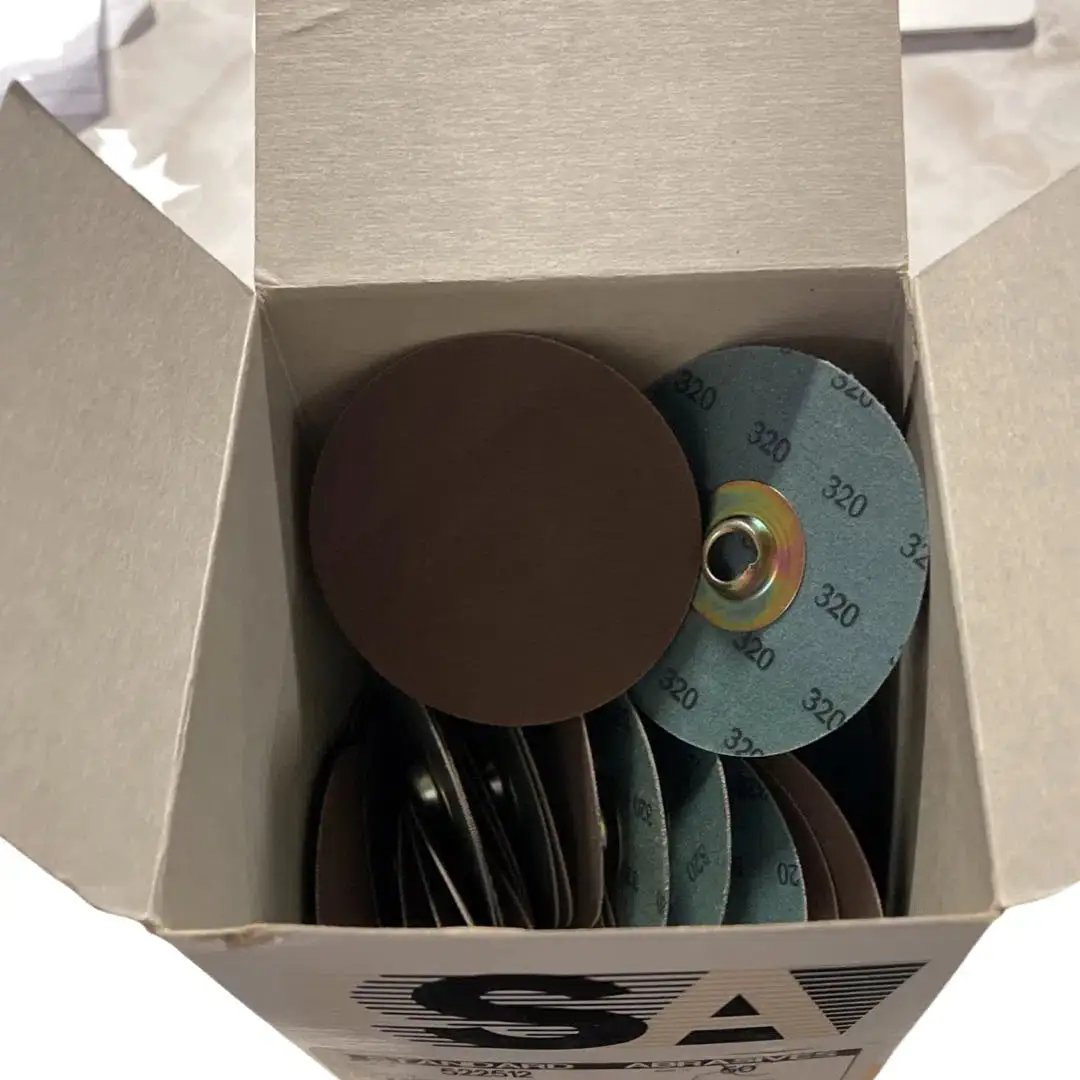 Standard Abrasives 3" Quick Change Sanding Discs 320 Grit A/O 2 PLY 50 Pack