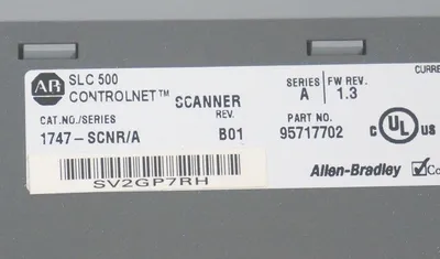 ALLEN BRADLEY 1747-SCNR CONTROLNET SCANNER SER. A, CAT. REV. B01, REV. A01