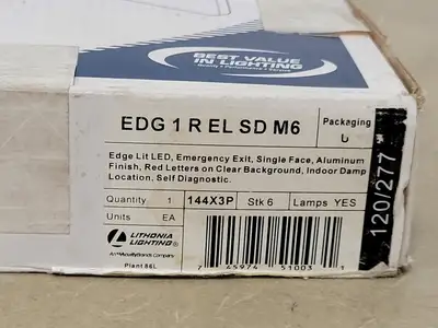 NEW LITHONIA LIGHTING EDG 1 R EL SD M6
