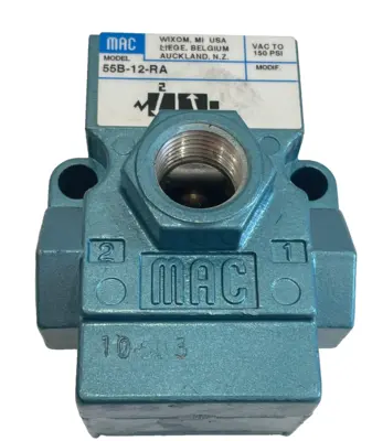 NEW MAC VALVES 55B-12-RA SOLENOID VALVE 55B12RA