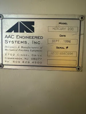 Mercury 200 AAC Engineering Systems High Energy Deburring System Centrifugal Disc Finishing & Cleaning Machines | Global Machine Brokers, LLC (3)