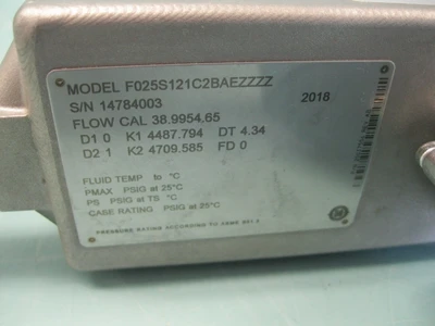 USED Micro Motion F025 S121C2BAEZZZZ