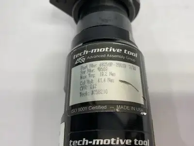 USED TECH-MOTIVE TOOL ELECTRONIC NUTRUNNER WRENCH 3/8" DRIVE 48256P-20019