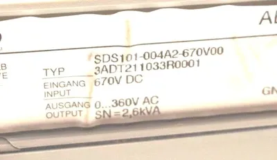 USED ABB SDS101-004A2-670V00 SERVO DRIVE 3ADT211033R0001