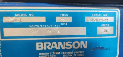 Used BRANSON B400R Degreasers Connecticut US | Global Machine Brokers, LLC #1327971