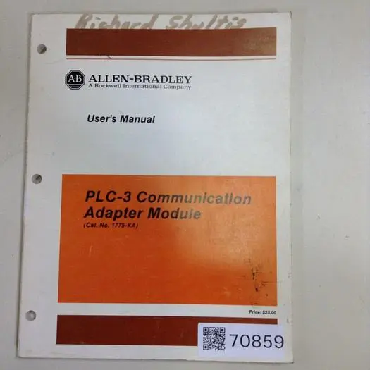 Used ALLEN BRADLEY 1775-6.5.1 Manuals Michigan US | Ideal Machinery #567279