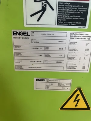 Used Engel 200/60 US Injection Molding Machines California US | Davliegogo LLC #1707384