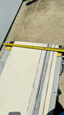 USED HYTROL 16” X 114” FLATTOP BELT CONVEYOR / SMOOTH TOP BELT