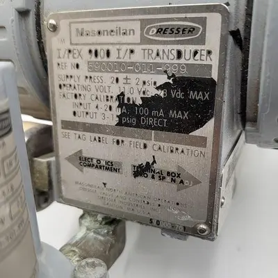 MASONEILAN 590010-011-999 Pressure Sensor/Transducer & MASONEILAN DRESSER 80-4 Pneumatic Regulator 250PSI