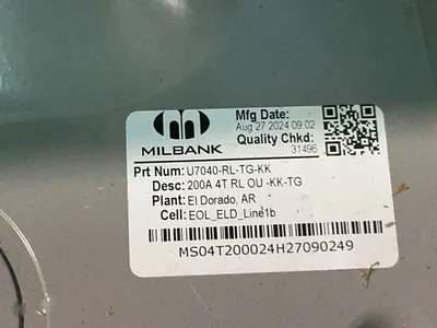 Used 2024 MILBANK U7040RLTGKK Electrical Boxes Ohio US | HGR 24 #1272569