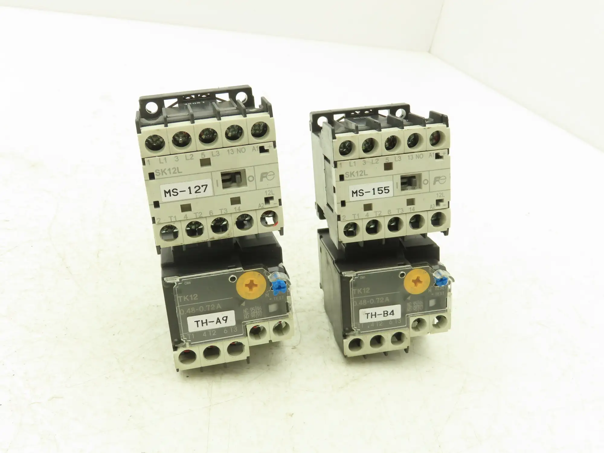 Fuji SK12L Motor Starter Contactor 5.5kW 600V & Overload .48-0.72A Lot of 2