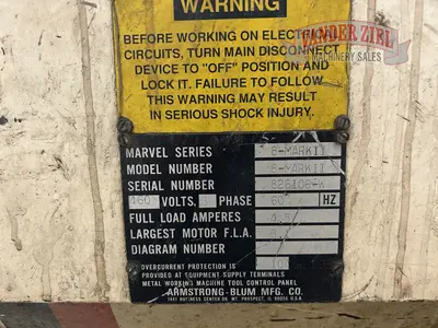 Marvel Series 8 MARK II Tilt Frame Vertical Saw, 18” X 22”