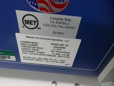 Used _UNKNOWN_ _UNKNOWN_ Environmental Chambers California US | Biotech Equipment Sales #1464580