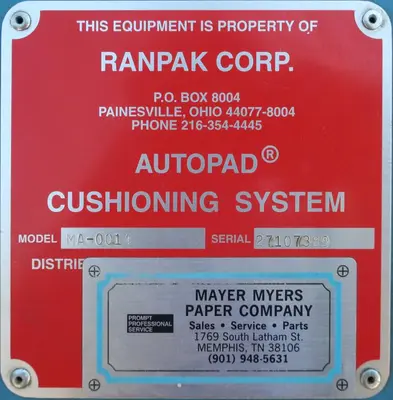 USED RANPAK AUTOPAD MODEL 0014