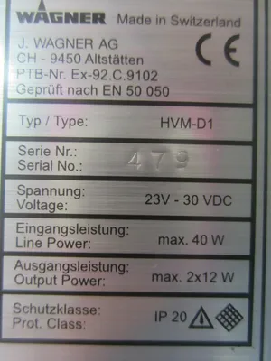 New Wagner HVM-D1 Module HVMD1