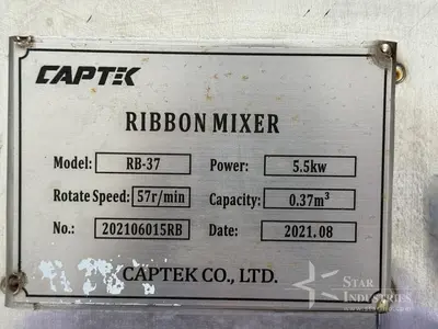 Used 2021 CAPTEK RB-37 Ribbon Blenders | Star Industries #1253751