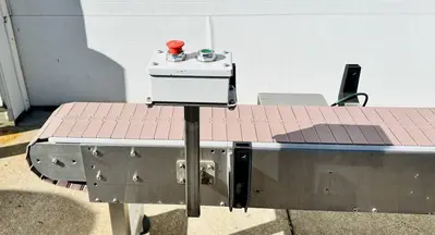 Stainless Steel  |  7.5” x 82” Flattop Belt Conveyor / Smooth Top Belt