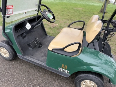 (1) 2014 E-Z-Go golf cart with a Kawasaki gas engine, does not include Club canopy or ball washer, f...