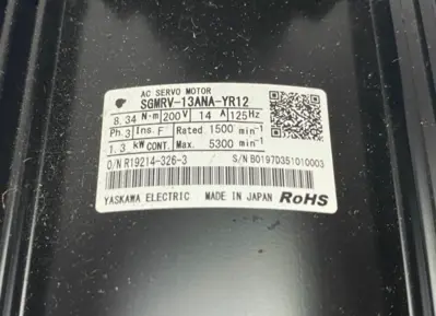 USED YASKAWA AC SERVO MOTOR ES165D, B/T AXIS