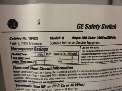 USED GE TG4321