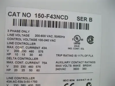 USED Allen-Bradley 150-F43NCD