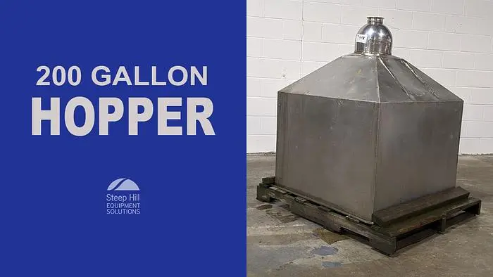200 Gallon SS Square Hopper