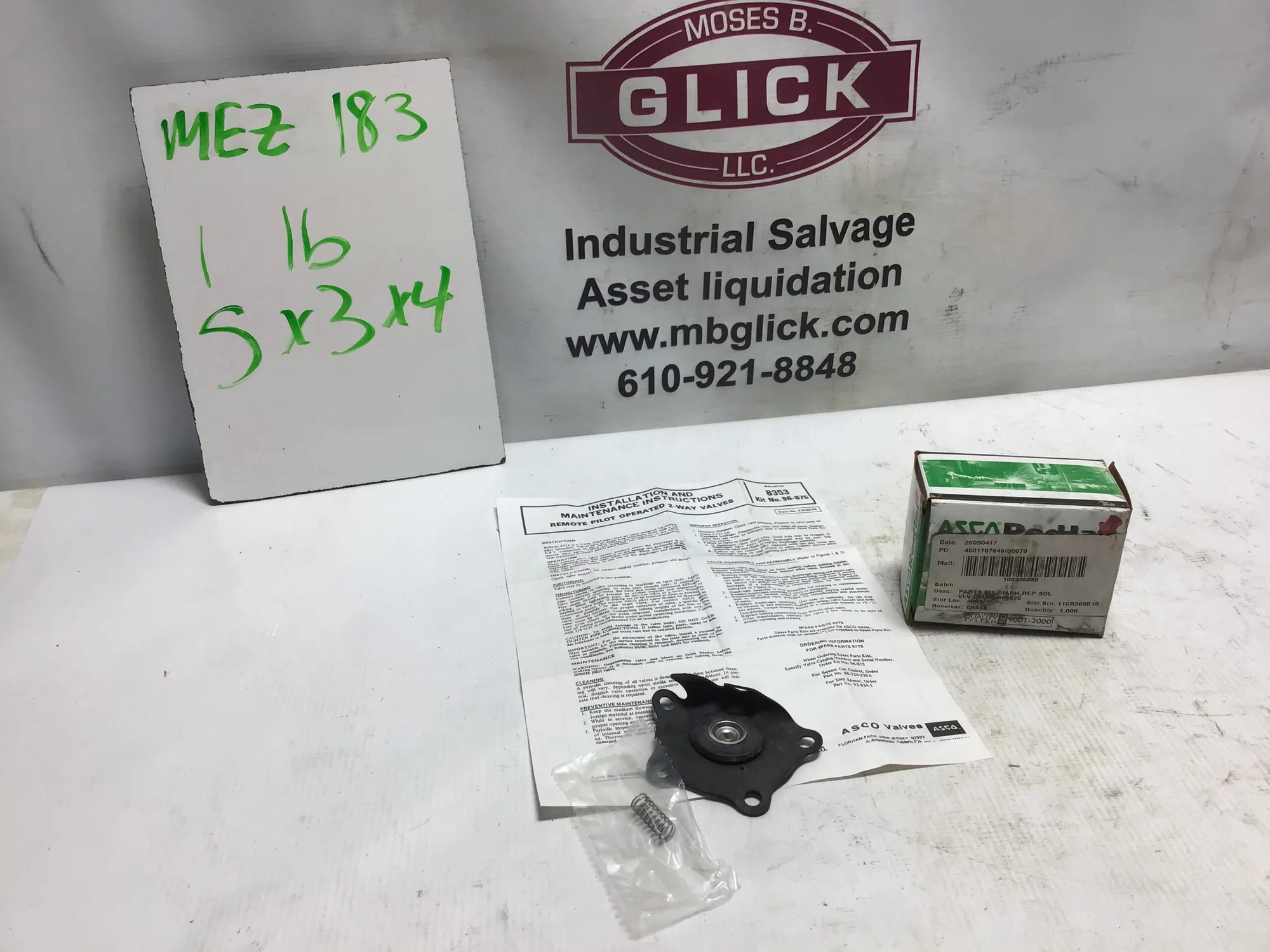 Asco Red Hat Diaphragm repair part kit 096875