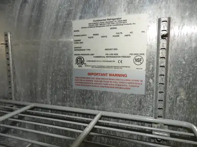 Used Continental Used 32" Continental UC32-GD Under Counter Commercial Refrigerator with Glass Door Undercounter Refrigerators Illinois US | Falcon Restaurant Supply #1376451