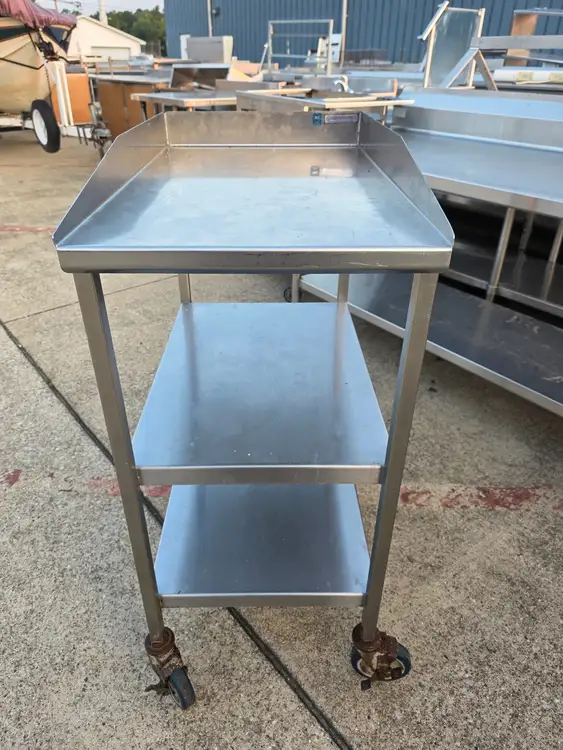 Used Falcon Restaurant Supply Used 18" X 30" Stainless Steel Equipment Stand with Casters - FG9 - SS402 Restaurant Equipment (Miscellaneous) Illinois US | Falcon Restaurant Supply #1373557