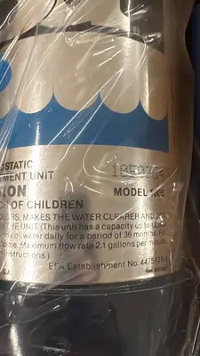 Sealed Bacteriostatic Water Treatment Unit Model 300S